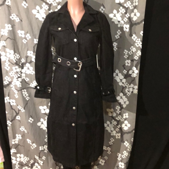 NWT JUICY COUTURE Black Duster Trench Coat Jacket - Picture 3 of 7
